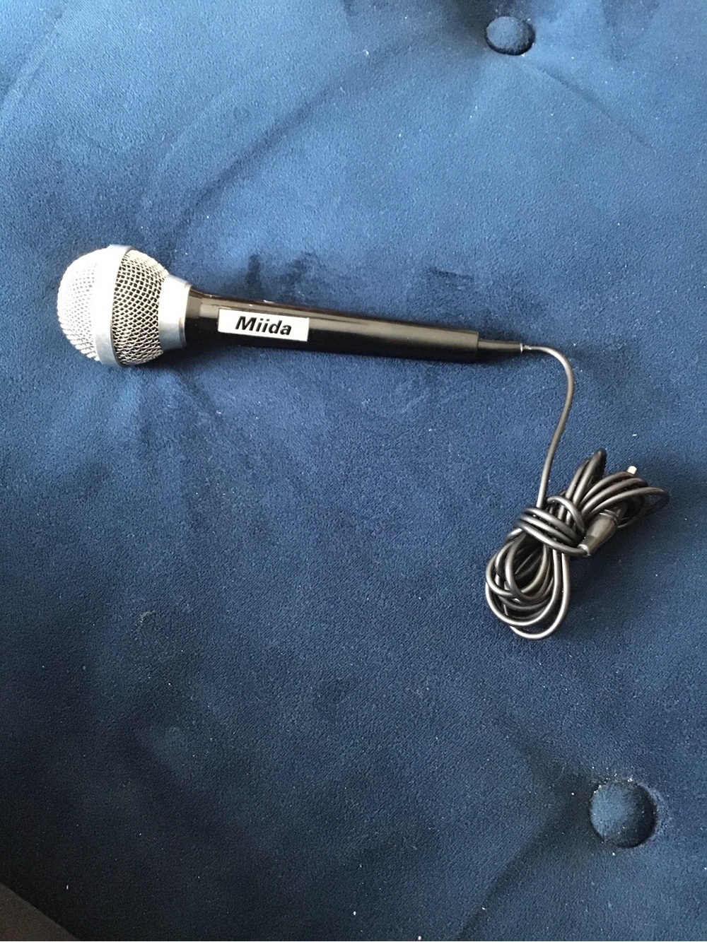 Black Wired Handheld Microphone Vintage
